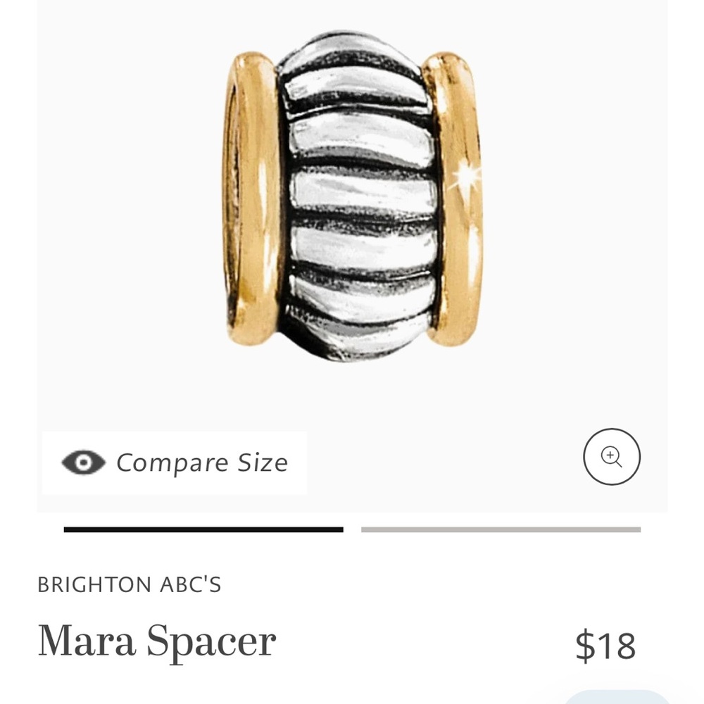 Lot 2 Mara two tone charm bead spacers Brighton